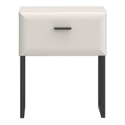 Akihisa Bedside Table with Drawer and Metal Legs in Sand – image 2