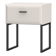 Akihisa Bedside Table with Drawer and Metal Legs in Sand – image 3