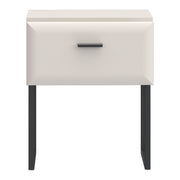 Akihisa Bedside Table with Drawer and Metal Legs in Sand – image 5