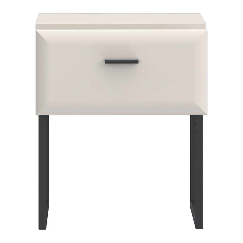 Akihisa Bedside Table with Drawer and Metal Legs in Sand – image 5