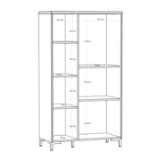 Bixbite Display Cabinet with Fluted Detail, Doors & Open Shelving in Mauvella Oak and Sand – image 13
