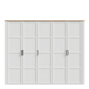 Bohol 5 Door Wardrobe in Riviera Oak/White – image 2