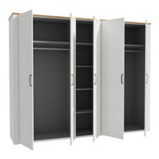 Bohol 5 Door Wardrobe in Riviera Oak/White – image 3
