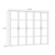 Bohol 5 Door Wardrobe in Riviera Oak/White – image 7