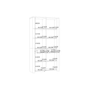 Bohol Display Cabinet 4 Door 2 Drawer in Oak/White inc LED Lighting – image 11