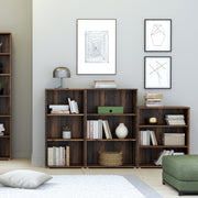 Essential Low Wide 2 Shelf Bookcase in Vintage Oak – image 3