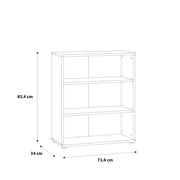 Essential Low Wide 2 Shelf Bookcase in Vintage Oak – image 6