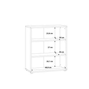 Essential Low Wide 2 Shelf Bookcase in Vintage Oak – image 7