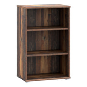 Essential Low Narrow 2 Shelf Bookcase in Vintage Oak – image 1