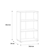 Essential Low Narrow 2 Shelf Bookcase in Vintage Oak – image 6