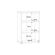 Essential Low Narrow 2 Shelf Bookcase in Vintage Oak – image 7