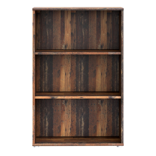 Essential Tall Wide 2 Shelf Bookcase in Vintage Oak – image 2