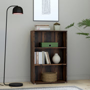 Essential Tall Wide 2 Shelf Bookcase in Vintage Oak – image 4