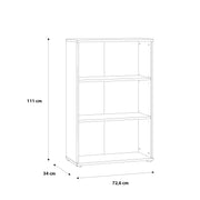 Essential Tall Wide 2 Shelf Bookcase in Vintage Oak – image 6