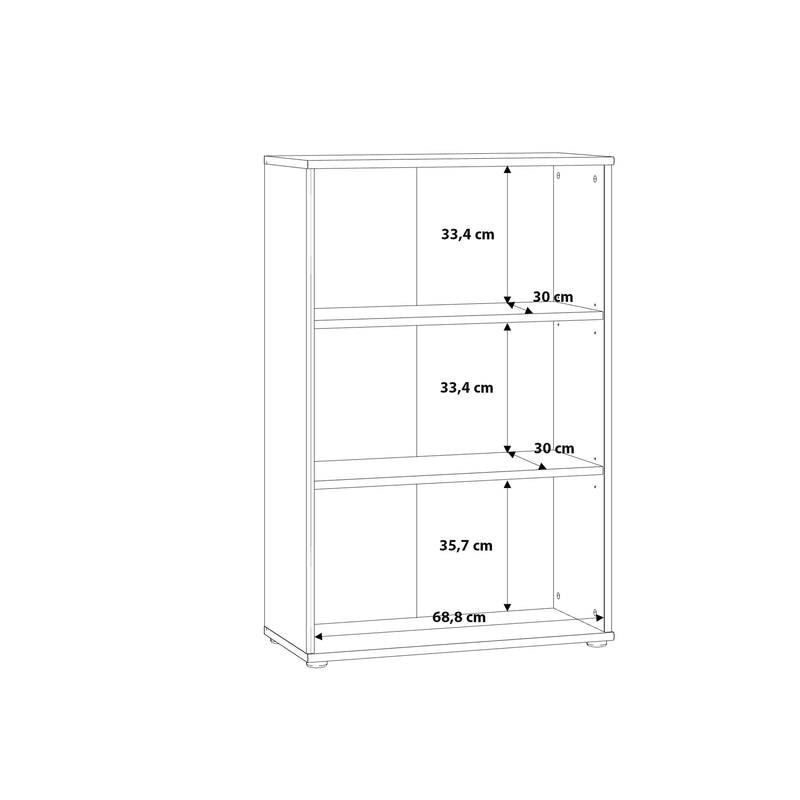Essential Tall Wide 2 Shelf Bookcase in Vintage Oak – image 7
