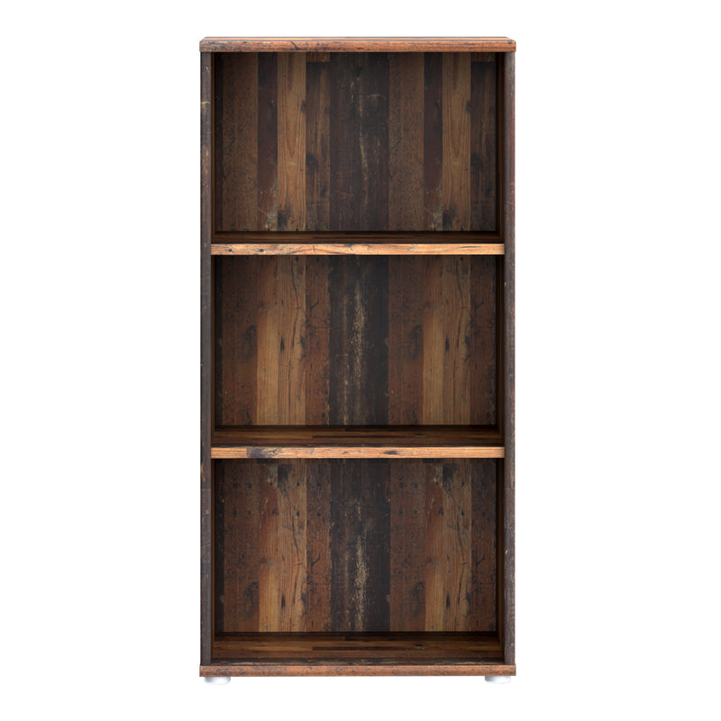 Essential Tall Narrow 2 Shelf Bookcase in Vintage Oak – image 2