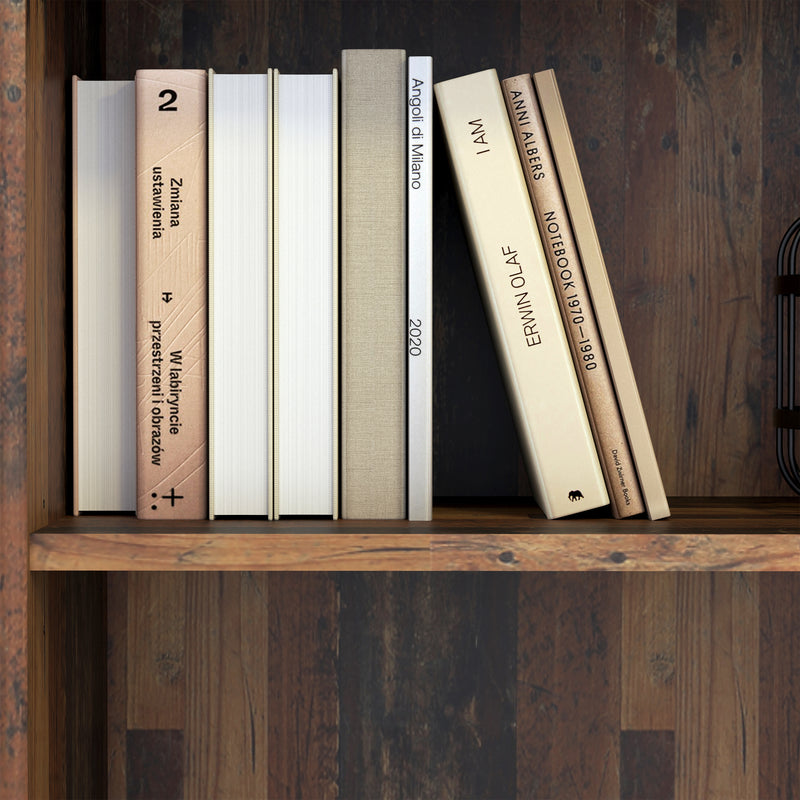 Essential Tall Narrow 2 Shelf Bookcase in Vintage Oak – image 5