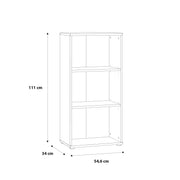 Essential Tall Narrow 2 Shelf Bookcase in Vintage Oak – image 6