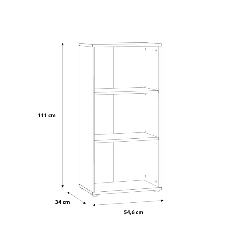 Essential Tall Narrow 2 Shelf Bookcase in Vintage Oak – image 6