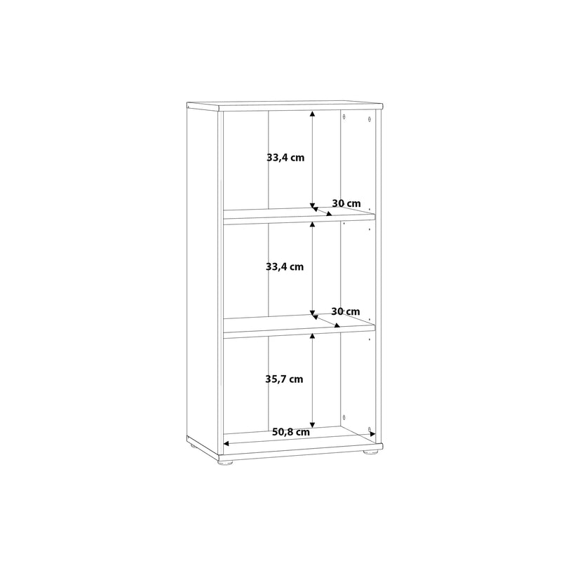 Essential Tall Narrow 2 Shelf Bookcase in Vintage Oak – image 7