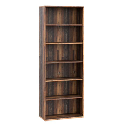 Essential Wide 5 Shelf Bookcase in Vintage Oak – image 1