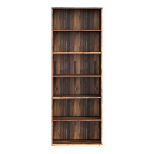 Essential Wide 5 Shelf Bookcase in Vintage Oak – image 2