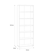 Essential Wide 5 Shelf Bookcase in Vintage Oak – image 6