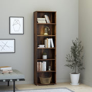 Essential Narrow 5 Shelf Bookcase in Vintage Oak – image 4
