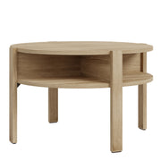 Tobago Round Coffee Table with Open Shelf in Sonoma Oak – image 2