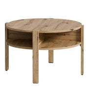 Tobago Round Coffee Table with Open Shelf in Artisan Oak – image 1