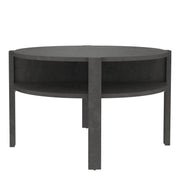 Tobago Round Coffee Table with Open Shelf in Optic Dark Grey – image 1