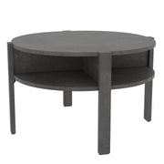 Tobago Round Coffee Table with Open Shelf in Optic Dark Grey – image 2