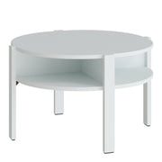 Tobago Round Coffee Table with Open Shelf in Grey – image 1