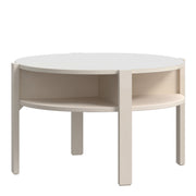 Tobago Round Coffee Table with Open Shelf in Sand – image 2