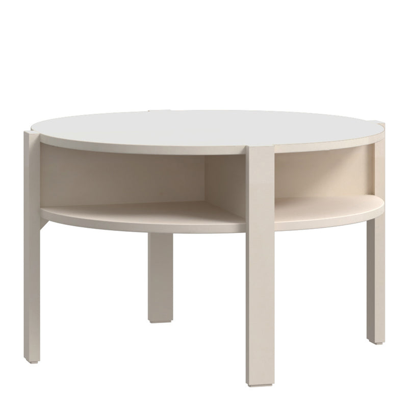 Tobago Round Coffee Table with Open Shelf in Sand – image 2