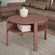 Tobago Round Coffee Table with Open Shelf in Terracotta – image 3