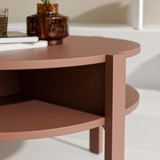 Tobago Round Coffee Table with Open Shelf in Terracotta – image 4