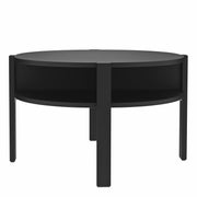 Tobago Round Coffee Table with Open Shelf in Black – image 1