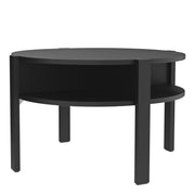 Tobago Round Coffee Table with Open Shelf in Black – image 2