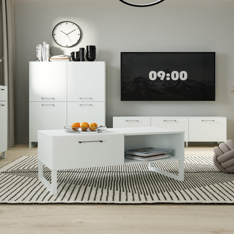 Sali 1 Drawer Coffee Table in Light – Grey – image 5