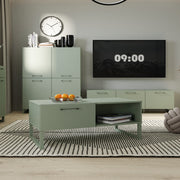 Sali 1 Drawer Coffee Table in Light – Sage Green – image 5