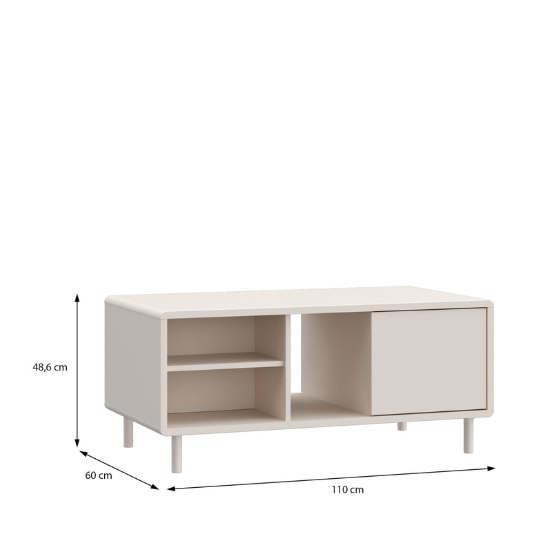 Playly Coffee Table with Open Shelf and Door – image 10