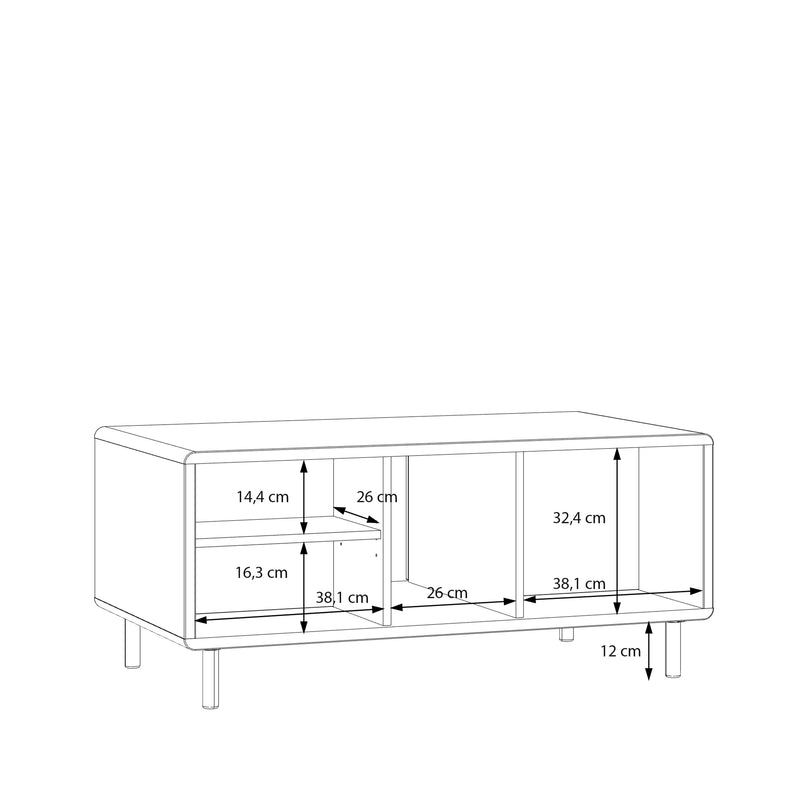 Playly Coffee Table with Open Shelf and Door – image 11