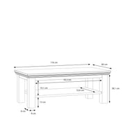 Pontypool Large Rectangular Coffee Table with Shelf in Grey and Mauvella Oak – image 8