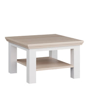 Pontypool Small Coffee Table with Shelf in White and Riva Oak – image 1