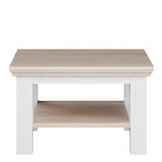 Pontypool Small Coffee Table with Shelf in White and Riva Oak – image 2