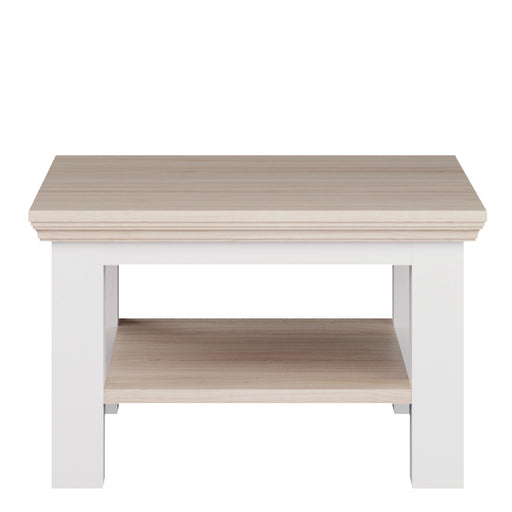 Pontypool Small Coffee Table with Shelf in White and Riva Oak – image 2