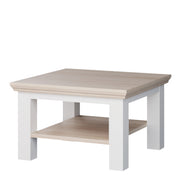 Pontypool Small Coffee Table with Shelf in White and Riva Oak – image 3