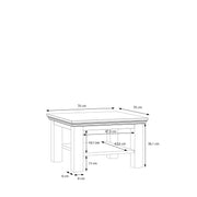 Pontypool Small Coffee Table with Shelf in White and Riva Oak – image 8