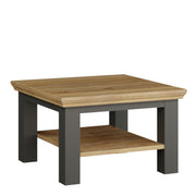Pontypool Small Coffee Table with Shelf in Wolfram Grey and Mauvella Oak – image 1